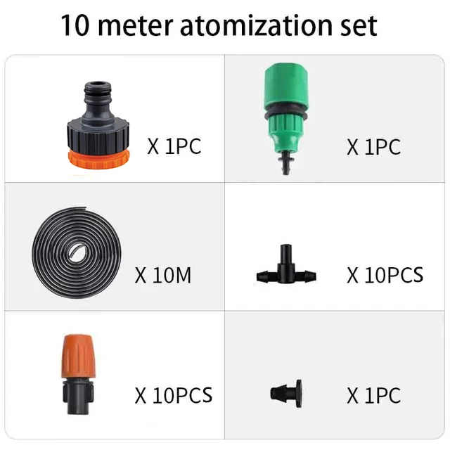 Boquilla atomizadora con manguera 4/7 y conector MDUG (10 m)