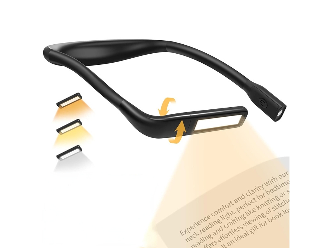 Linterna De Lectura Flexible Usb Para El Cuello Con Protección Ocular.