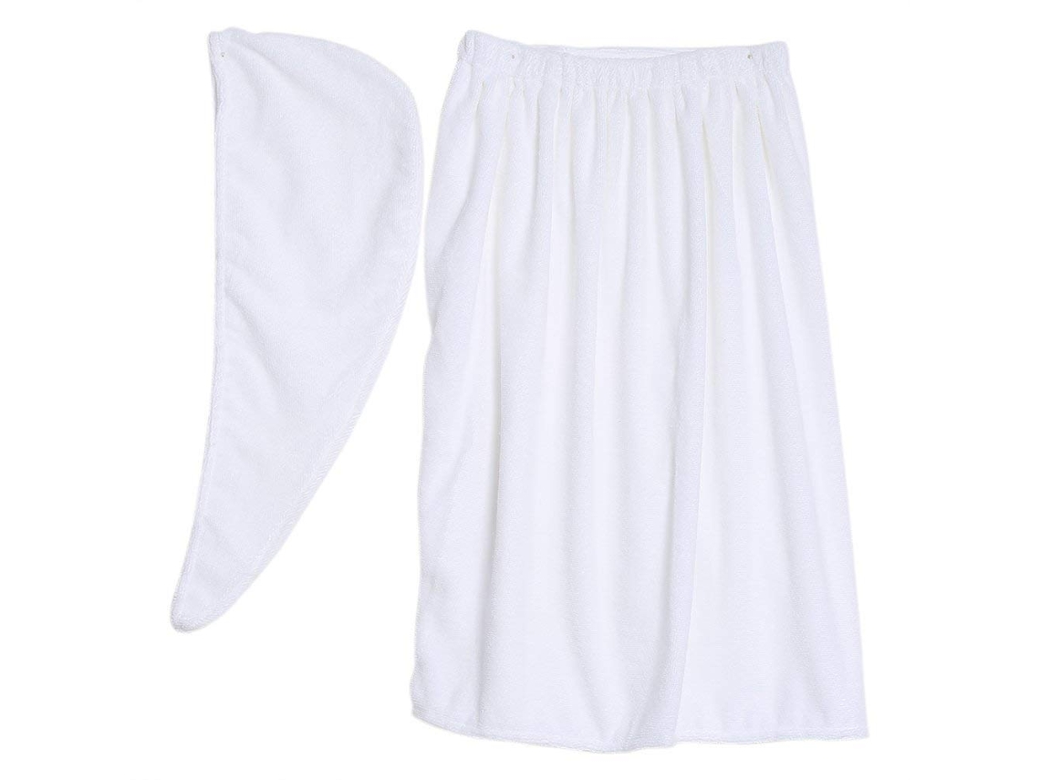 Toalla RNEMITERY Pareo Sauna Falda Velcro Envoltura Cabello (150x90cm)