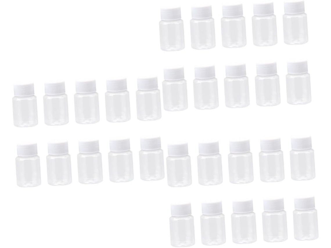30 Piezas De Botellas De Plástico Transparente Reutilizables Con Tapas.