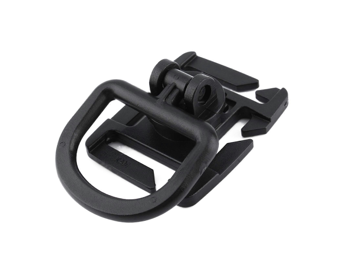 Juego de 5 hebillas giratorias para mochilas, duraderas, portátiles, para actividades al aire libre como senderismo y acampada, en color negro.