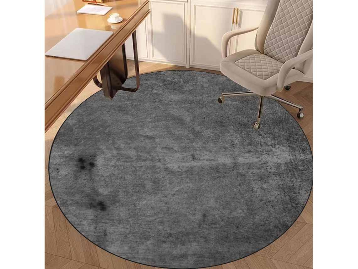 Tapete Protetor Cadeira Escritório Piso Parquet Laminado Azulejo Azul Pisos Duros, Redondo 80