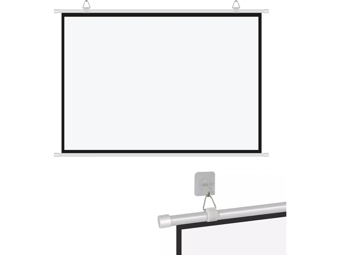 Pantalla De Proyección Enrollable 4:3/16:9 Para Noches De Películas En Dvd, Deportes, Hogar, Oficina, Viajes,