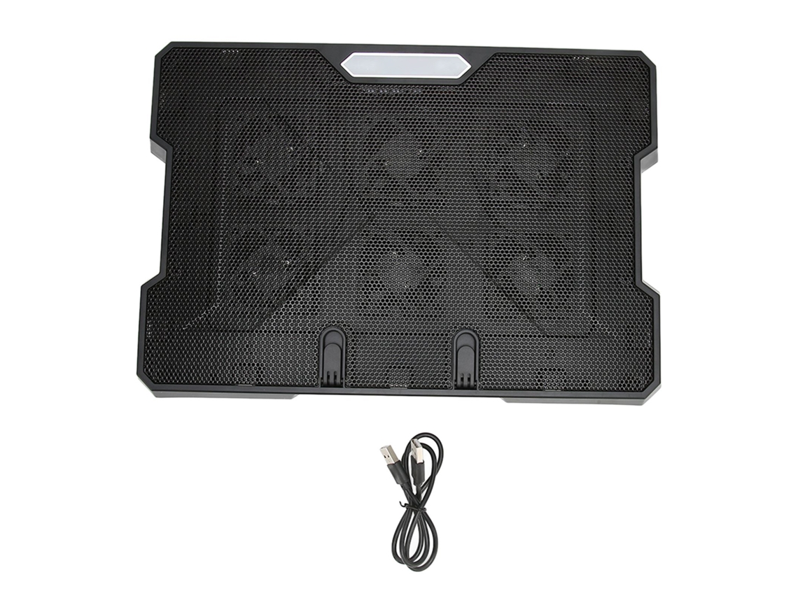 Base De Refrigeración Para Portátil Con 9 Alturas Ajustables, 6 Ventiladores Silenciosos Y 2 Puertos Usb
