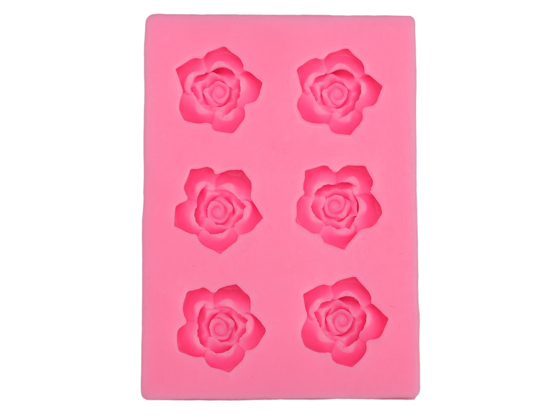Molde De Silicona Antiadherente Y Resistente Al Calor Con Forma De Rosa Para Pasteles, Chocolates Y Postres.