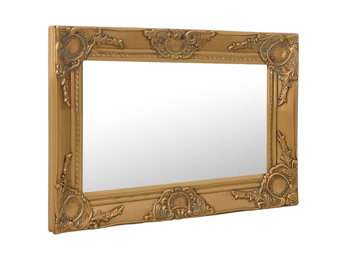Espejo de pared estilo barroco 60x40 cm Dorado HARLANV1