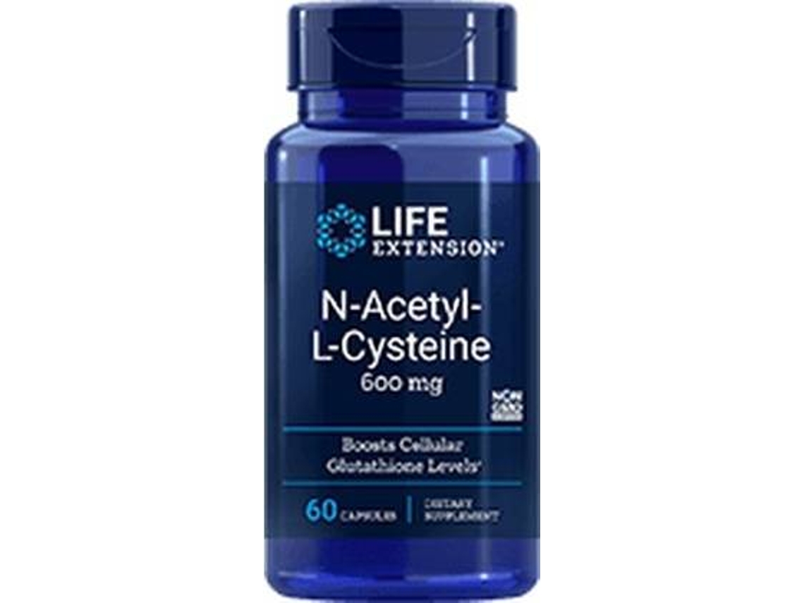 Complemento Alimentar LIFE EXTENSION N-Acetil-L-Cisteína (60 cápsulas)