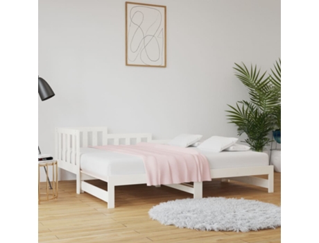 Sofá Cama VIDAXL Blanco Madera (203.5x160x68.5 cm )