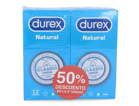Preservativos DUREX Natural Plus Doble (12 Unidades)