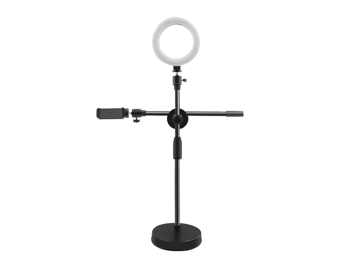 Soporte Para Teléfono Multifunción Retráctil Ajustable Con Base Estable Para Salón Y Fotografía, Anillo De Luz Ponderado