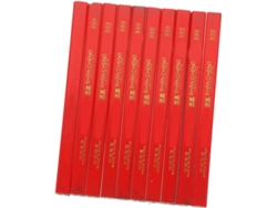 Lápices Octogonales Rojos De Mina Dura Para Carpintería, Paquete De 72 Lápices Planos De Madera.