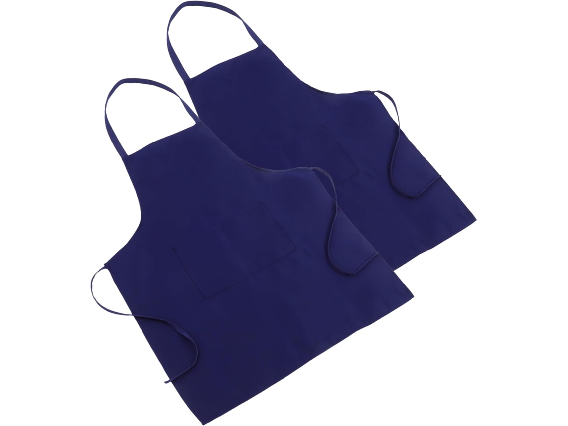 Delantal de cocina negro, 2 piezas, resistente al aceite. Slowmoose