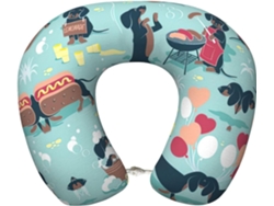 Almohada Viaje Espuma Viscoelástica Poliéster Confort. Soporte Relajación, Fácil