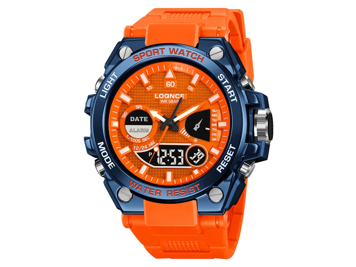 Reloj Deportivo Elegante (naranja), Cronógrafo Deportivo Multifuncional Luminoso E Impermeable.
