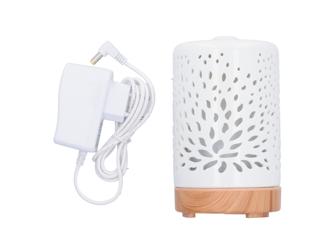 Humidificador de aroma de cerámica de 100 ml, máquina de aromaterapia de escritorio para dormitorio con enchufe UE 100-240 V.