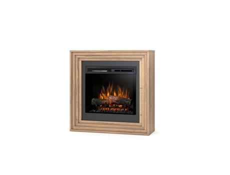 Chimenea LED eléctrica independiente KARTA 23' Negro / Roble claro 90 x 89.6 x 30.5 OUTINFIRE