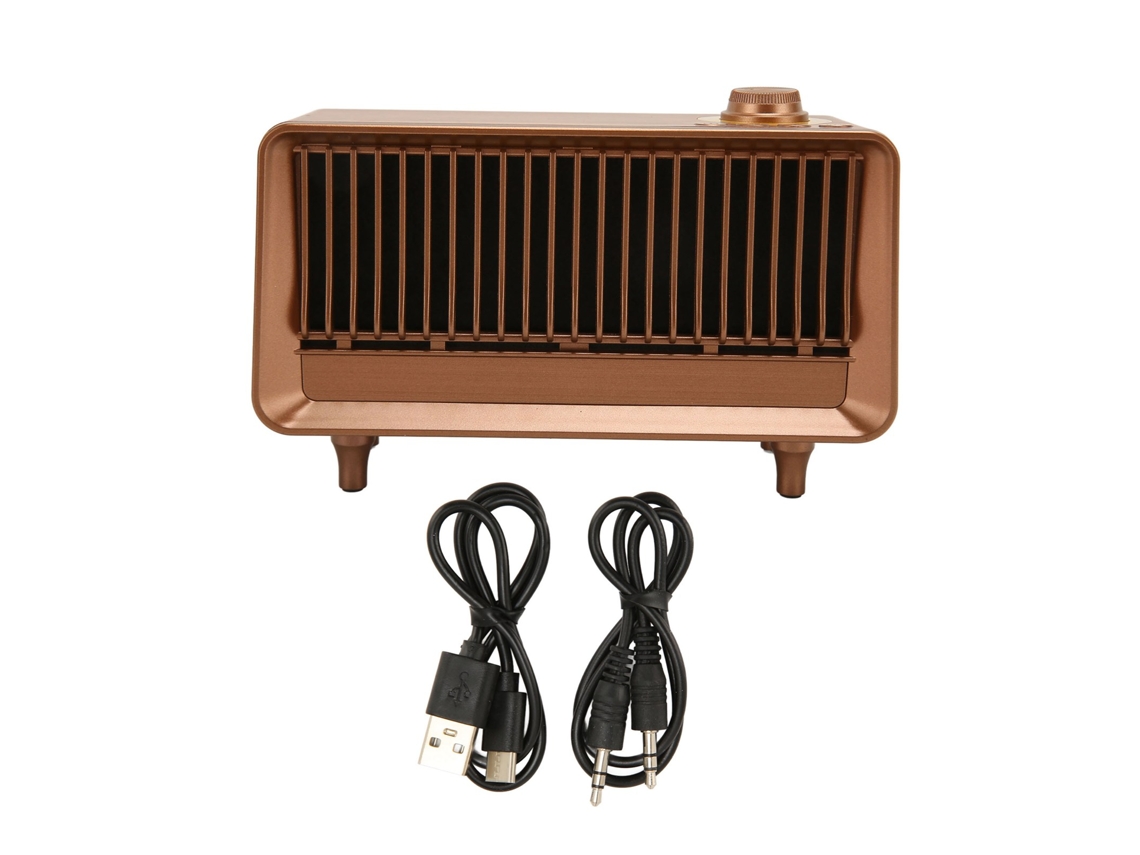 Altavoz Bluetooth Retro Con Radio Fm, Compatibilidad Con Unidades Flash Usb, Compatibilidad Con Tarjetas De Memoria Y Batería Recargable.