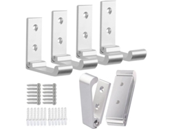 Gancho Plegable De Aluminio Inoxidable Para Pared Baño Abrigos Cascos Mate Plata 33lb