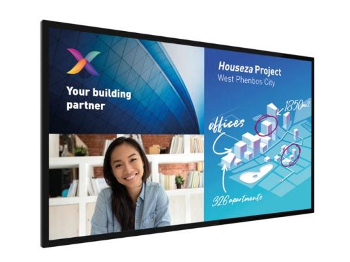 Pantalla de Señalización Philips 86BDL8051C/00 (86'' - 4K Ultra HD - Negro - Pantalla Táctil - Android 9.0)