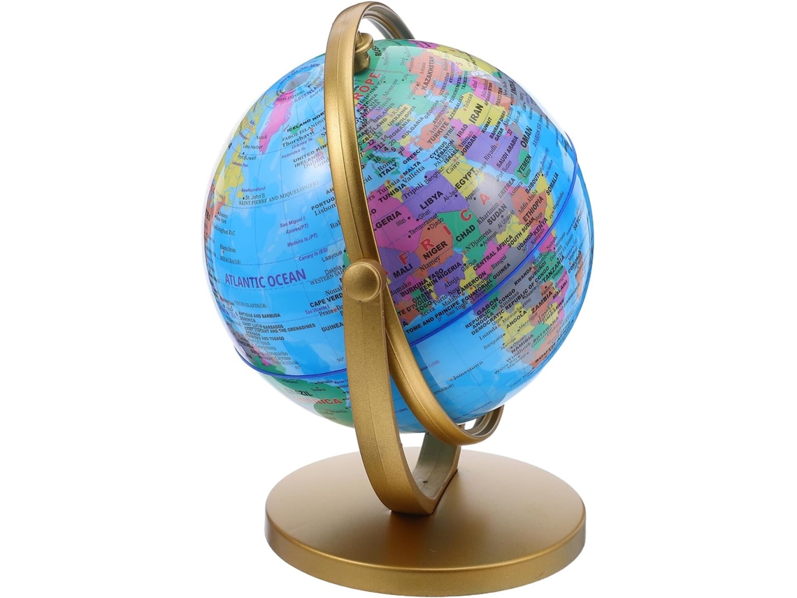 Globo Terráqueo Decorativo De Escritorio En Abs Y Pvc, Mapa Mundial Preciso