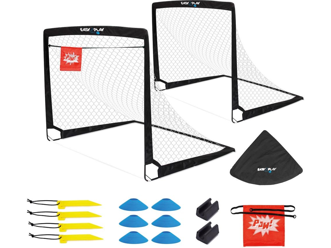 Easy2play- Juego De 2 Porterías De Fútbol Plegables Para Exterior -120x90x90 Cm