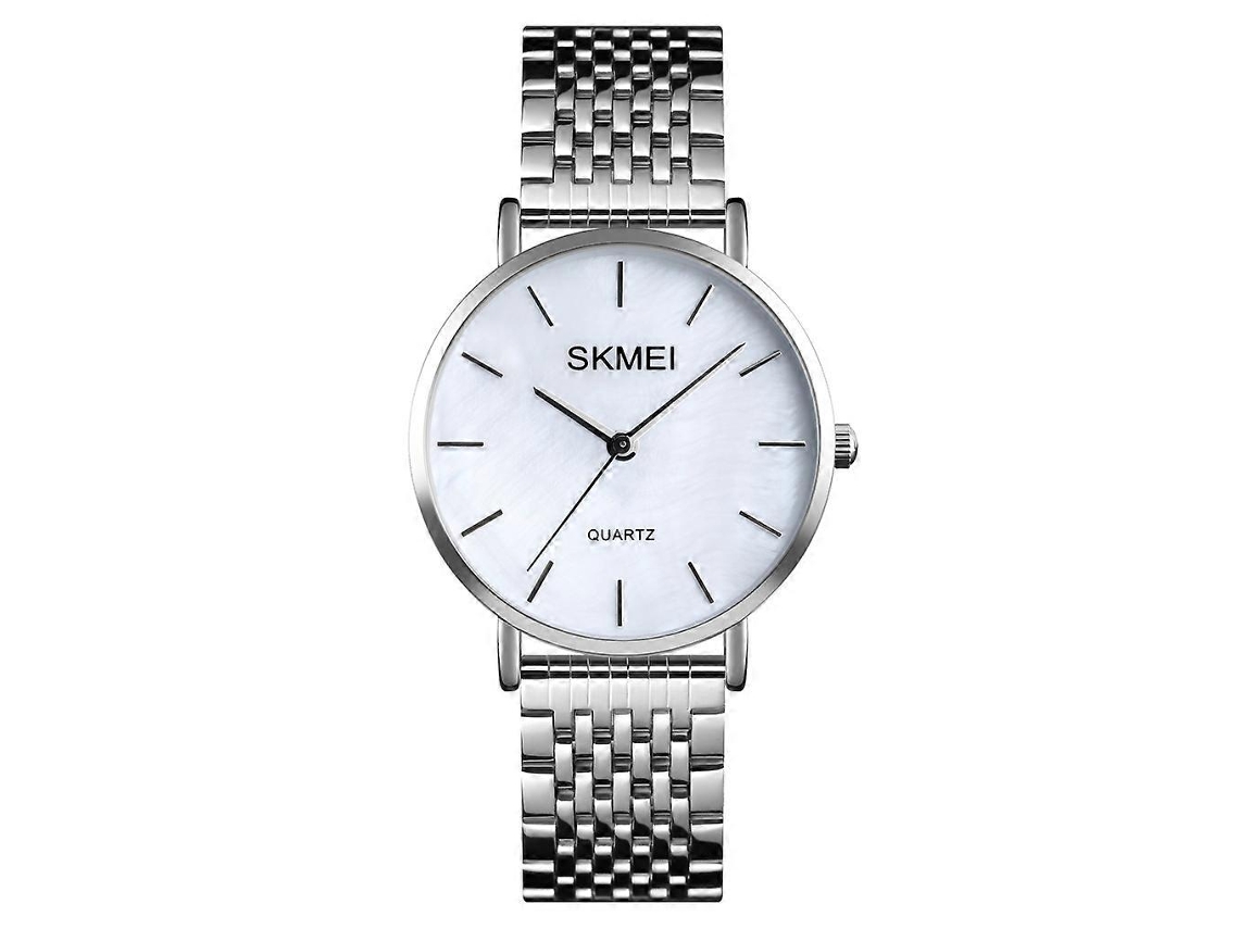 Reloj de cuarzo Skmei 1567 para mujer, ligero, fino, sencillo, resistente al agua hasta 30 m, esfera de concha, correa de acero Hengrongshen