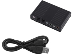 Adaptador Óptico Digital Usb Externo De 6 Canales Fácil De Usar Para Pc