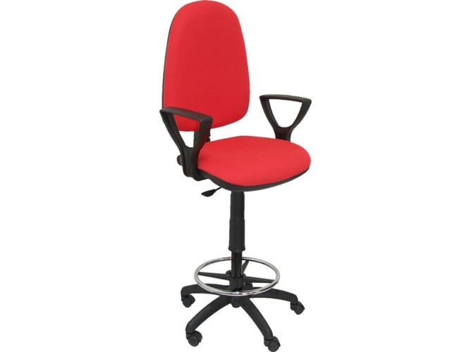 Silla de Escritorio Alta PIQUERAS Y CRESPO Ayna Rojo (Brazos fijos - Tejido)
