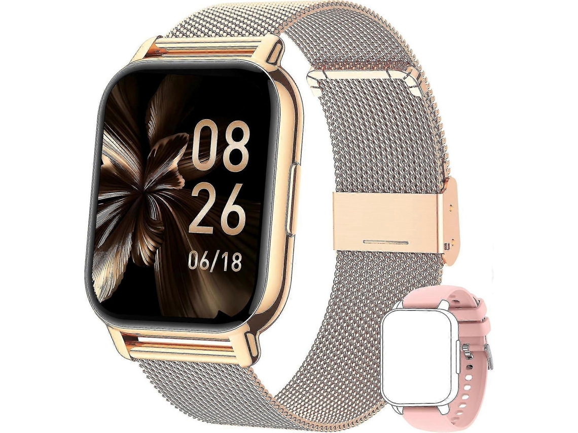 Reloj inteligente para mujer con llamadas, presión arterial y 100 modos deportivos