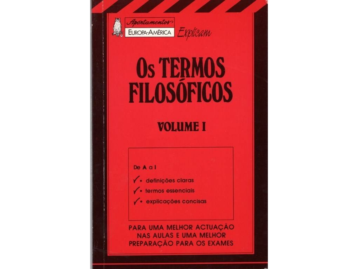 Libro Termos Filosóficos, Os - Vol. I de François Robert (Portugués)