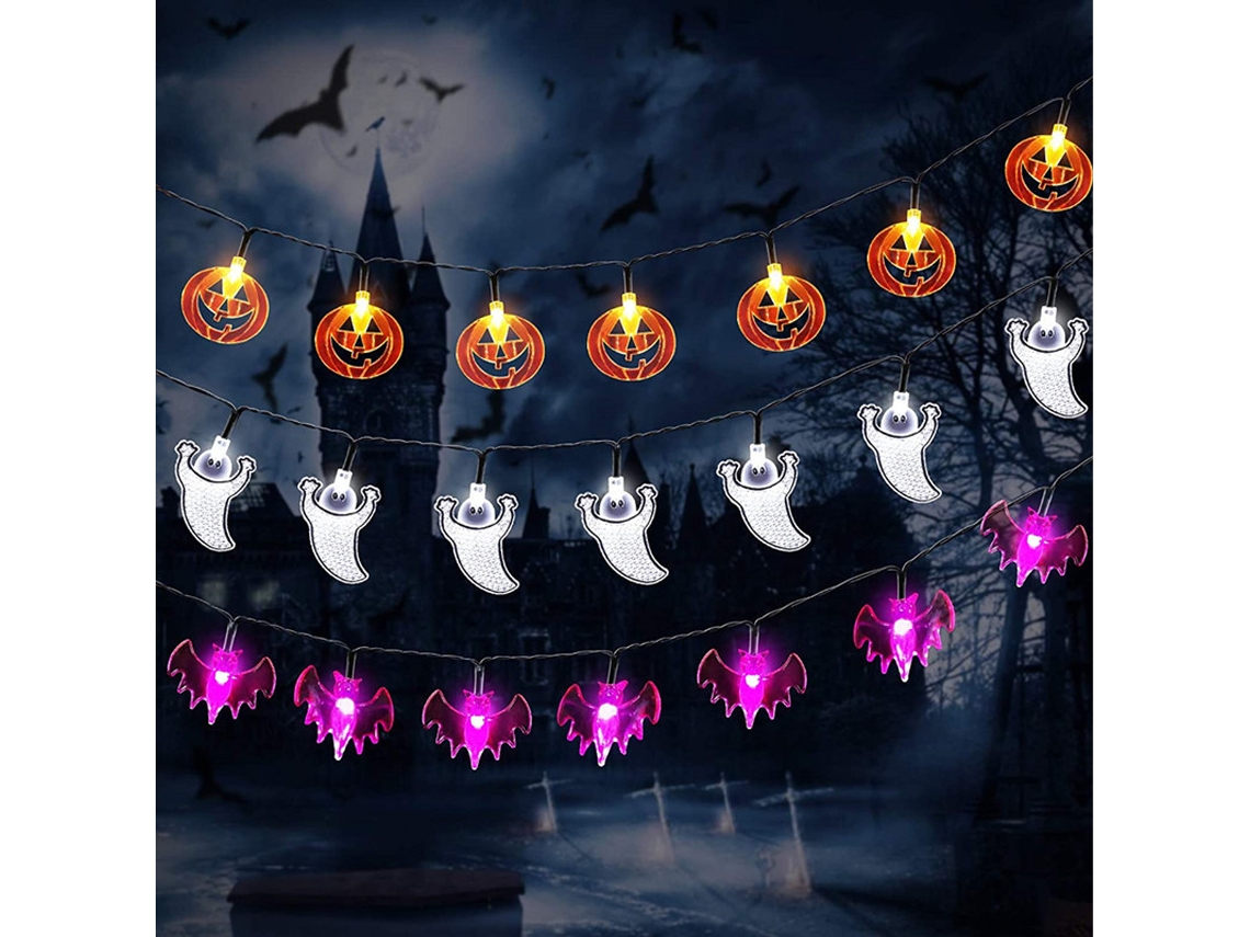 2 banderas de Halloween de tela no tejida para decoración de fiestas en el hogar, para colgar en interiores y exteriores.