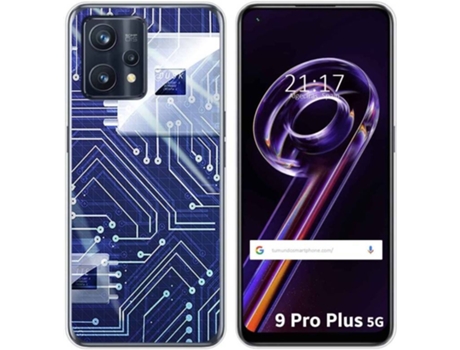 Carcasa para Realme 9 Pro Plus 5G TUMUNDOSMARTPHONE Dibujos Circuito Multicolor