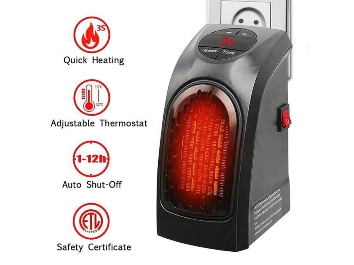 YWEI Radiador eléctrico Calefacción Soplador de Aire Calentador de Ventilador Mini Potente 350 W Bajo Consumo para baño Sala de Estar YWEI