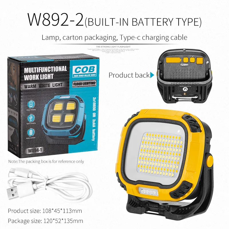 Linterna LED portátil - Linterna de alta potencia - Ideal para acampar y pescar - Emergencias - Recargable - Magnética