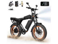 Bicicleta Elétrica X5 para Adulto, Bateria Removível de 48v 15ah, 20'' Fat Tire, Motor de 250w, Autonomia de 60 a 80km AAIRSK