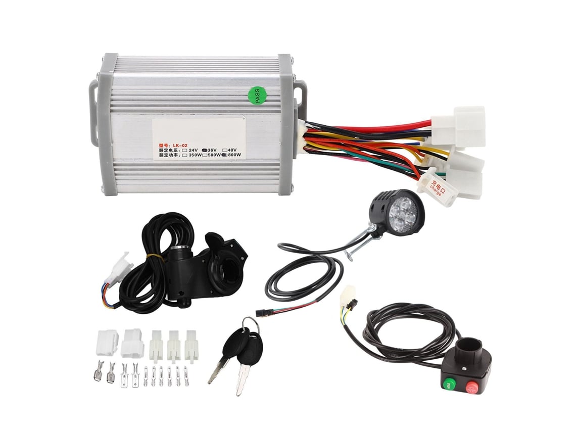 2026-kit Controlador Motor Brush Speed 36v 800w Manillar Acelerador Pulgar Bicicleta Eléctrica Conversión