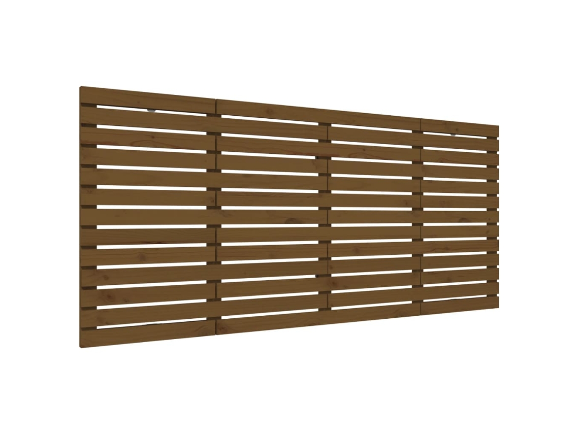 Maison Exclusive - Cabecero Cama Pared Madera Maciza Pino Marrón Miel 156x3x91,5cm