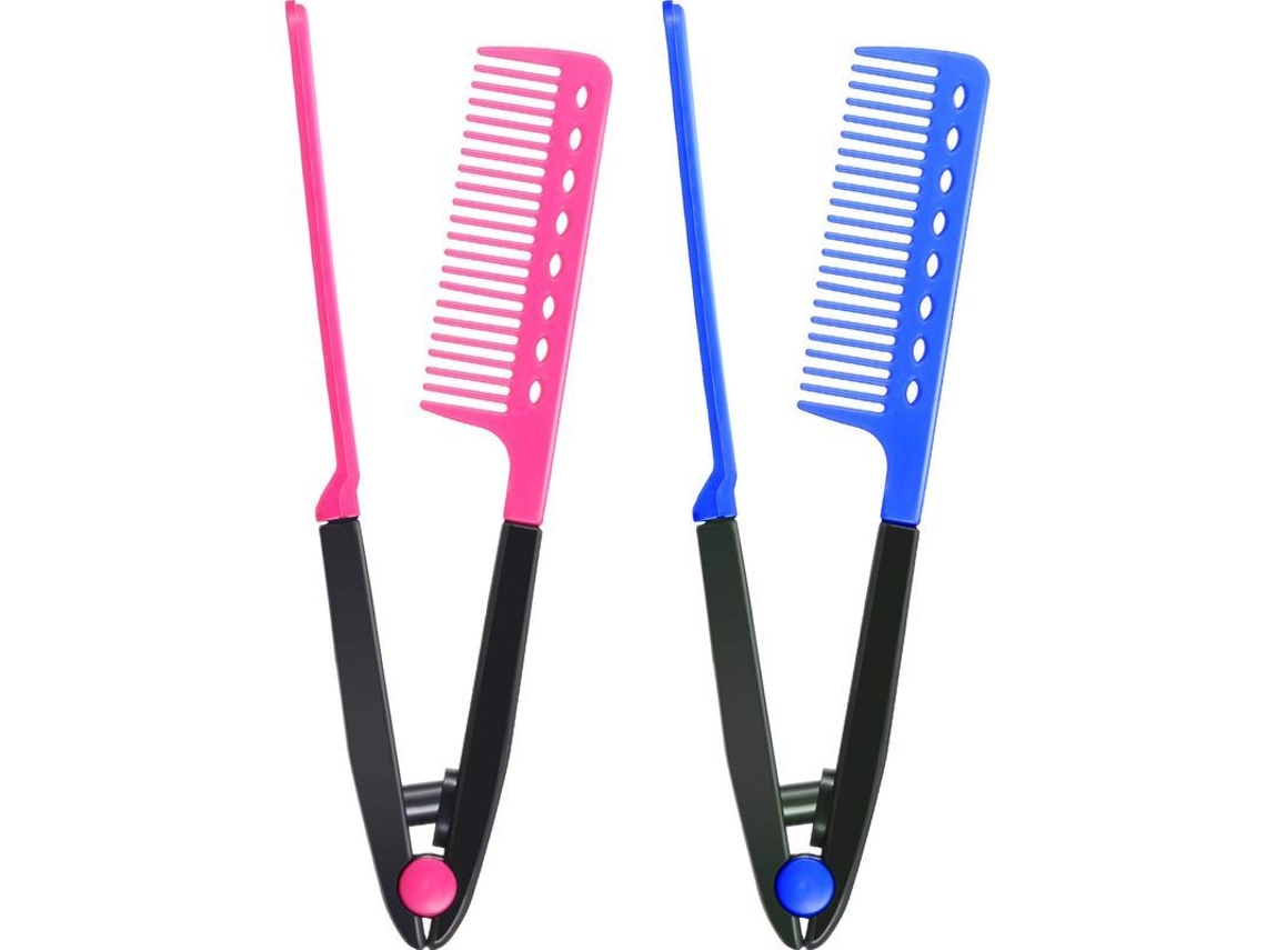 Peines Alisadores De Pelo En Forma De V Para Peinados De Salón, Prácticos Y Portátiles, 24,5 Cm.