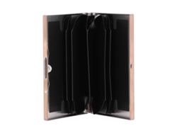 Tarjetero De Acero Inoxidable Con Protección Rfid, Monedero, Cartera Para Tarjetas, Oro Rosa.