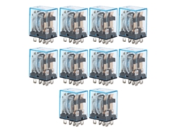 10 Relés Electromagnéticos De Bobina Intermedia De 110 V, 8 Pines, 2 A, 2 F
