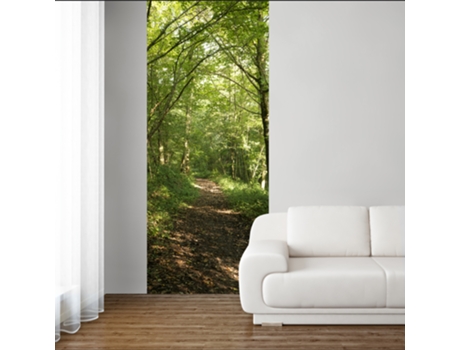 Papel de Tapicería Panorámica Recortada PLAGE Paseo Fotográfico en el Bosque Carretera del Bosque 250 cm X 96 cm