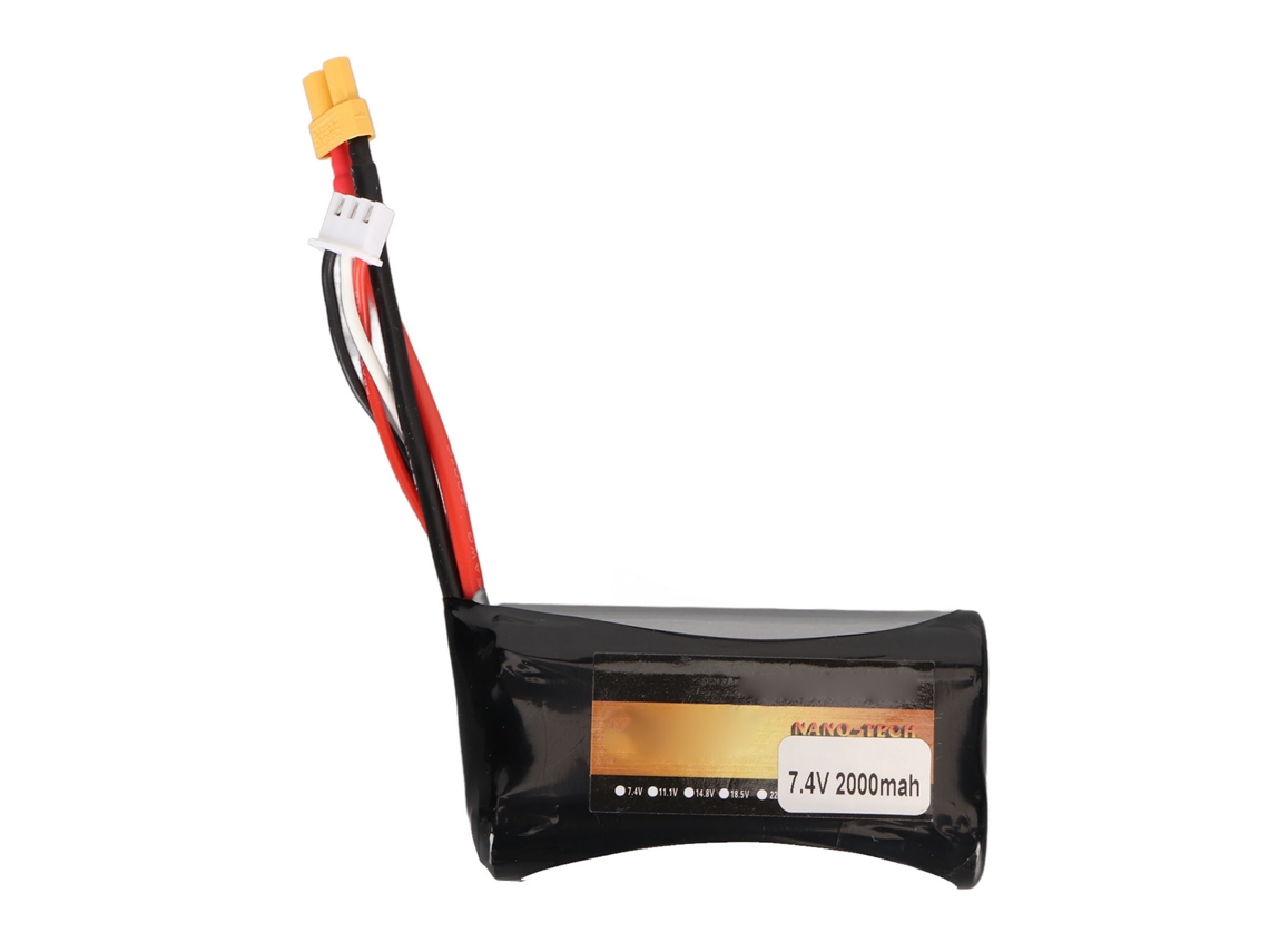 Batería Lipo Xt30 De 7,4 V Y 2000 Mah Para Excavadora Rc 580, 583 Y 582. Ligera Y Duradera.