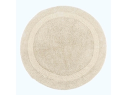 Homescapes Luxury Reversible Round Bath Mat - Natural Cream