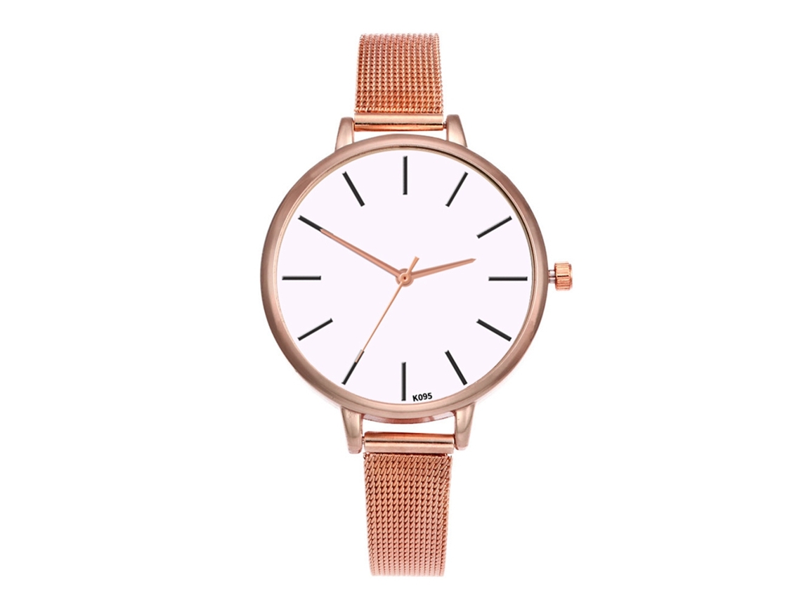Reloj De Pulsera Analógico De Cuarzo Para Mujer Con Brazalete Metálico, Estilo Casual Y Elegante (oro Rosa)