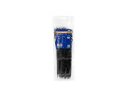 Paquete de 100 bridas de nailon negras, 3,6 x 140 mm.