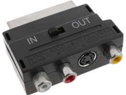 Adaptador BEMATIK TV06100 (3xRCA-H y SVHS/SCART-M)