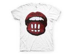 !!! Mouth White T-shirt Rockinstone Unisex Adults Best Sellers Size:m
