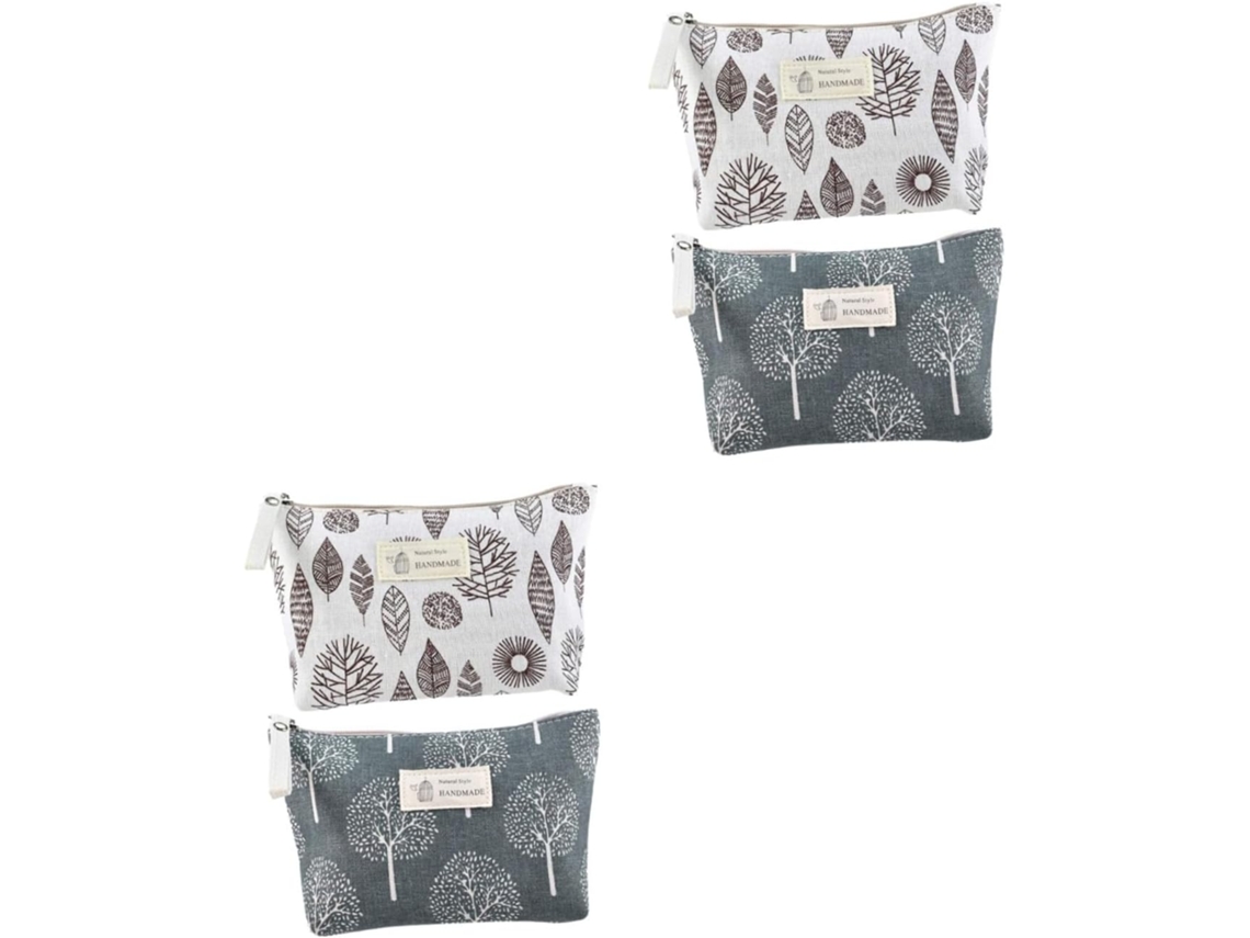 Neceser De Lona Estampada De 4 Piezas, Neceser Multifuncional Para Viajes, Gimnasio Y Camping.