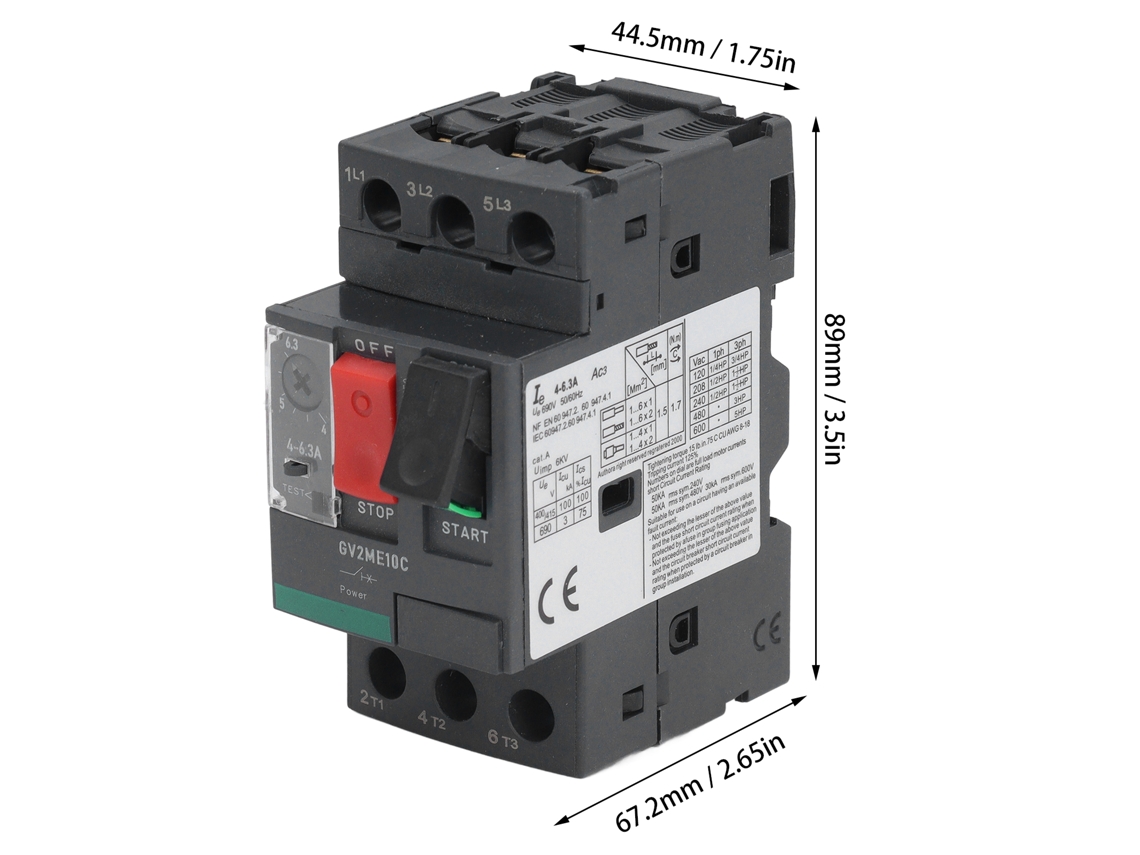 2026horizon-disyuntor De Motor De 690v 4-6.3a Ajuste Por Dial Interruptor De Seguridad Magnético Térmico Para Electrodomésticos Fábrica
