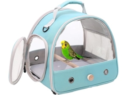 Jaula Portátil Para Pájaros Pequeños, Con Forro Suave Y Percha De Madera, Adecuada Para Loros, Periquitos Y Cacatúas (verde), Ergonómica, Pa